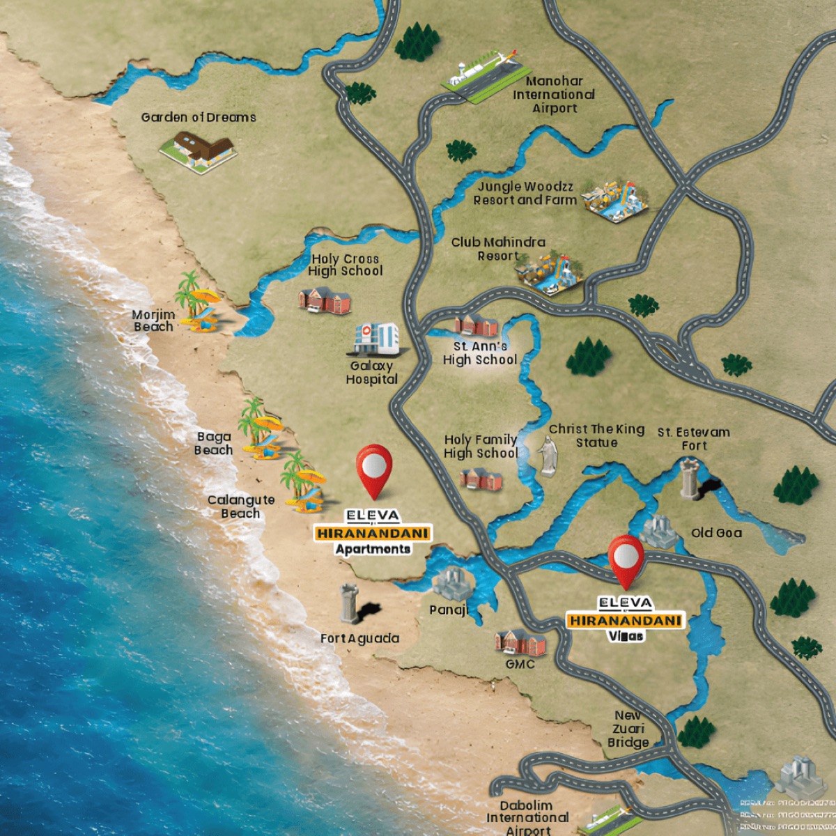 Eleva by Hiranandani Goa location map